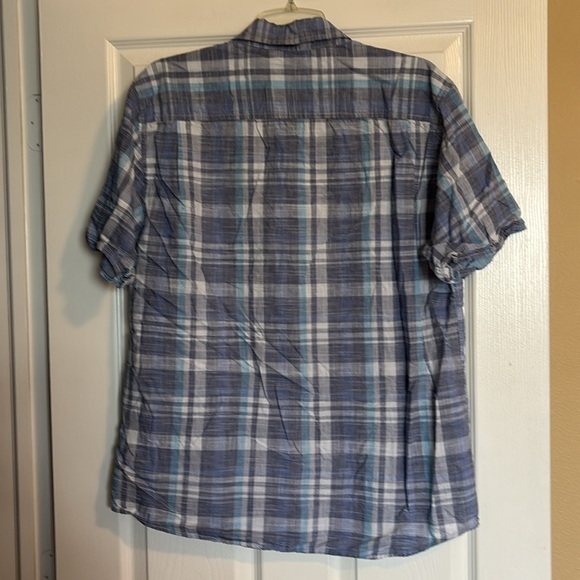 Weatherproof men’s blue short sleeve button down shirt size large - Picture 6 of 9